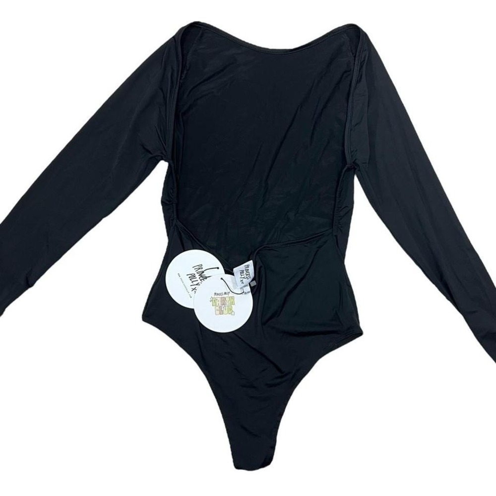 Princess‎ Polly Black Backless Top Gatewood Eco Long Sleeve Bodysuit US 6 NWT